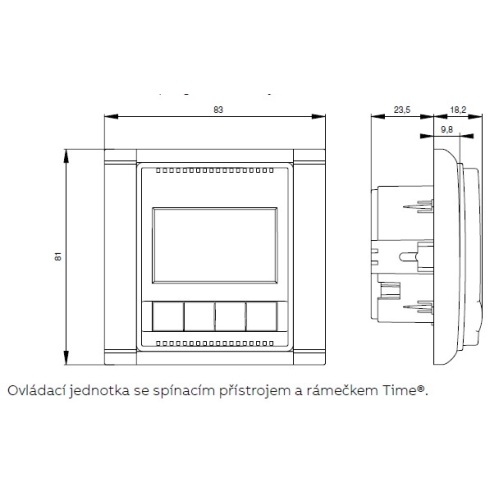 ABB Element,Time termostat pokojový bílá/ledová bílá 3292E-A10301 01 programovatelný