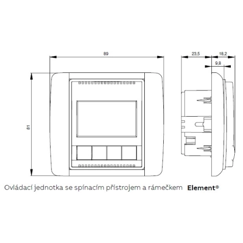 ABB Element,Time termostat pokojový bílá/bílá 3292E-A10301 03 programovatelný (obrázek 3)