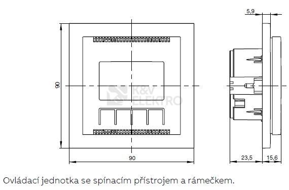 Obrázek produktu ABB Neo termostat pokojový bílá 3292M-A10301 03 programovatelný 1