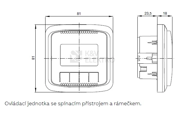 Obrázek produktu ABB Tango termostat pokojový černá 3292A-A10301 N programovatelný 1