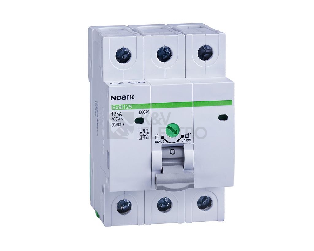Obrázek produktu Instalační vypínač NOARK Ex9I125 3P 100A 100878 0