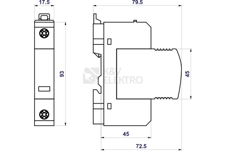 Obrázek produktu Svodič přepětí SPD typ 2 PIIIM-275 Vseries 1