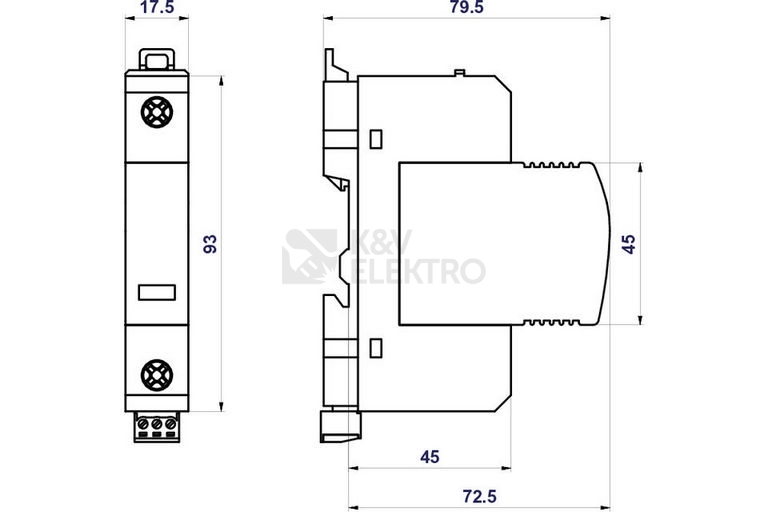 Obrázek produktu Svodič přepětí SPD typ 2 PIIIM-275 DS Vseries 1