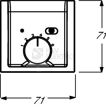 Obrázek produktu ABB Impuls kryt termostatu prostorového s otočným ovládáním mechová černá 1710-0-3919 (2CKA001710A3919) 1
