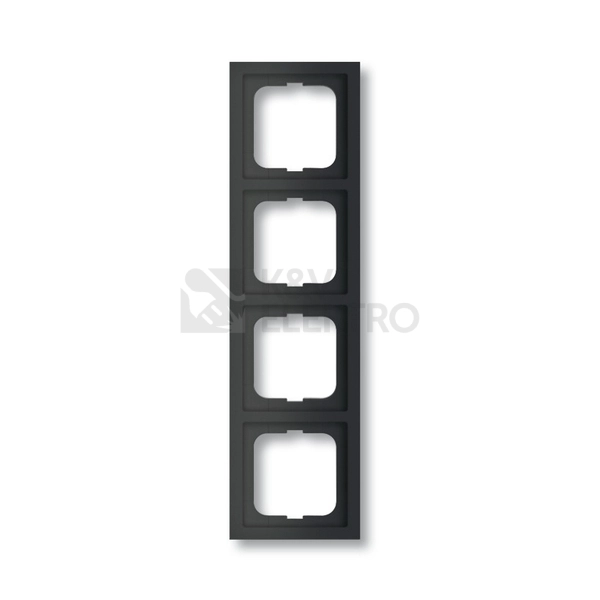 Obrázek produktu ABB Future Linear čtyřrámeček mechová černá 1754-0-4422 (1724-885K) 2CKA001754A4422 0