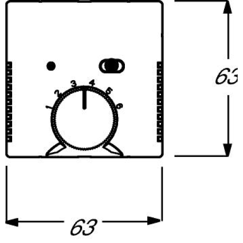 ABB kryt termostatu otočného mechová bílá 2CKA001710A3886 Future Linear, Busch-axcent 1795-884 (1710-0-3886)