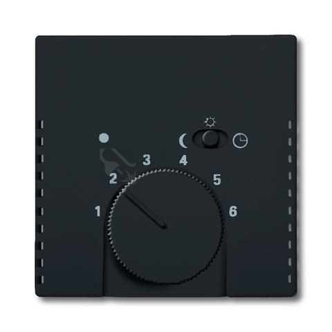 Obrázek produktu ABB kryt termostatu s otočným ovládáním mechová černá 2CKA001710A3909 Future Linear, Busch-axcent 1795-885 (1710-0-3909) 0