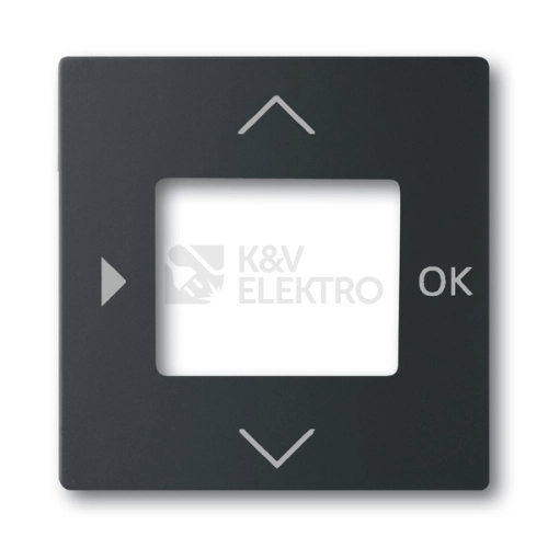 ABB Future linear Busch-axcent kryt termostatu mechová černá 6435-885 2CKA006430A0389
