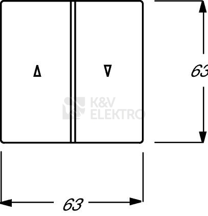 Obrázek produktu ABB kryt spínače žaluzií mechová bílá 2CKA001751A3022 Future Linear, Busch-axcent 1785 JA-884 (1751-0-3022) 1