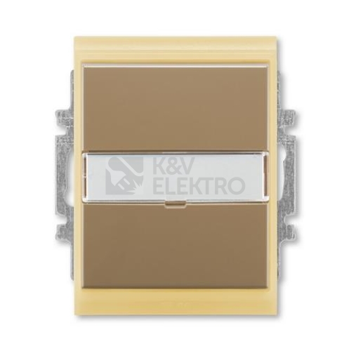ABB Element tlačítko č.1/0 IP44 popisovým polem kávová/ledová opálová 3558E-A80920 25