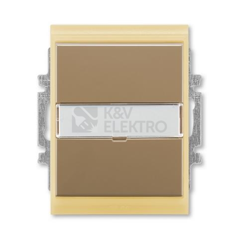 Obrázek produktu ABB Element tlačítko č.1/0 IP44 popisovým polem kávová/ledová opálová 3558E-A80920 25 0