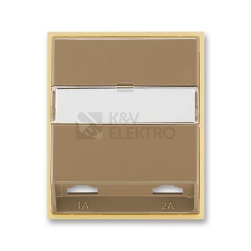 ABB Element,Time kryt zásuvky telefonní dvojnásobné, kávová/ledová opálová 5013E-A00215 25