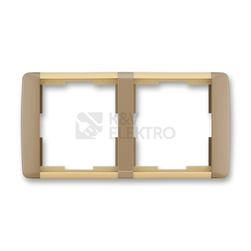 ABB Element dvojrámeček kávová/ledová opálová 3901E-A00120 25 vodorovný