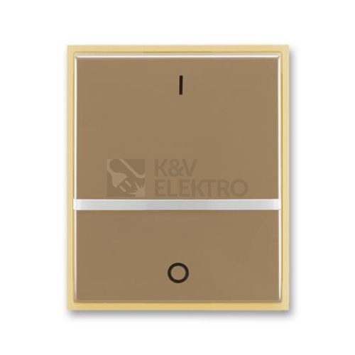 ABB Element,Time kryt vypínače s průzorem a potiskem kávová/ledová opálová 3558E-A00655 25
