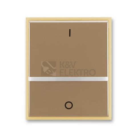 Obrázek produktu ABB Element,Time kryt vypínače s průzorem a potiskem kávová/ledová opálová 3558E-A00655 25 0