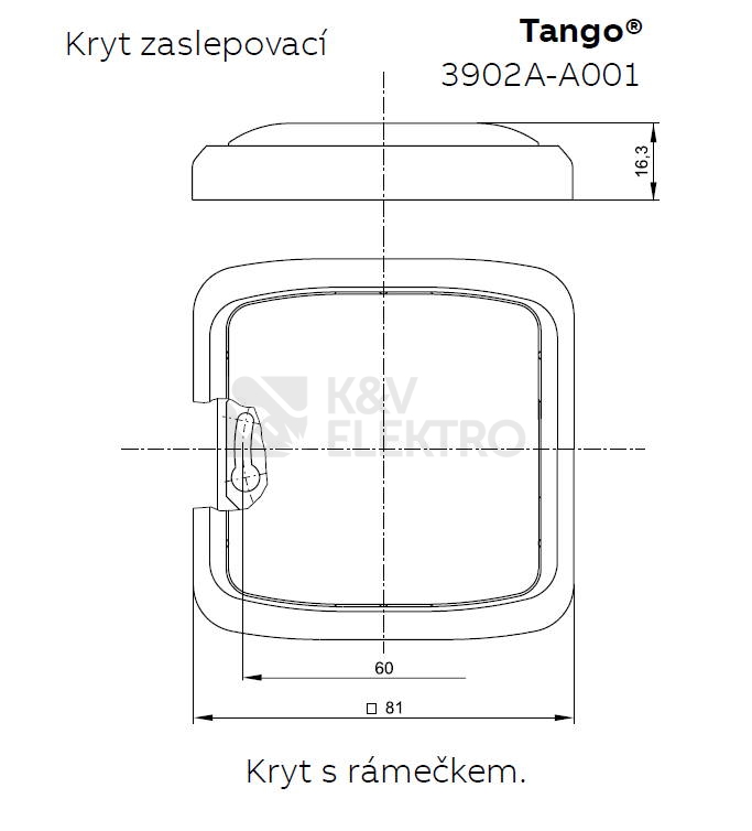 Obrázek produktu ABB Tango záslepka hnědá 3902A-A001 H 1