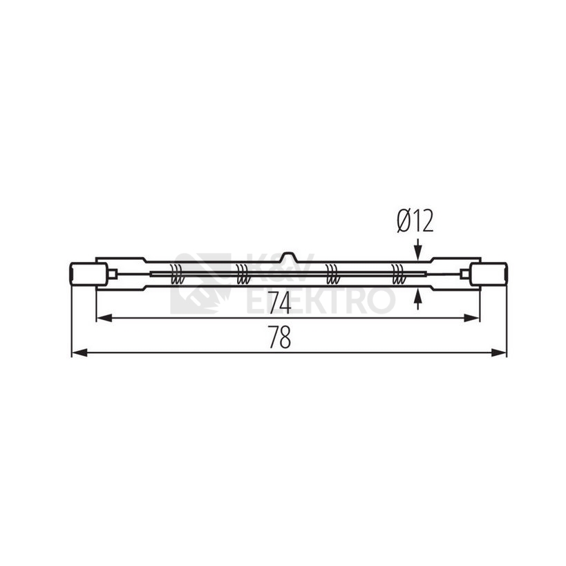 Obrázek produktu Halogenová žárovka lineární Kanlux J-120W 78mm STAR R7s 08491 1