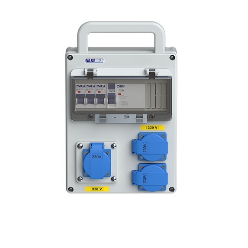 Zásuvková skříň BaseLine NGE 16 002 M.01 jištěná s chráničem