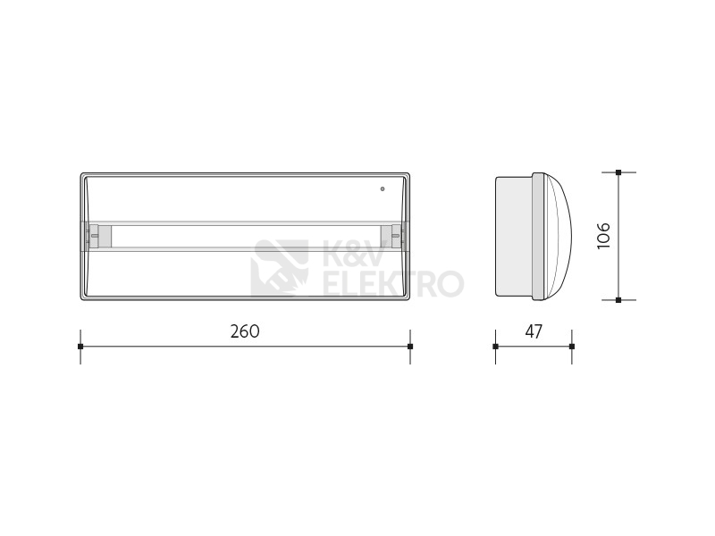 Obrázek produktu Nouzové svítidlo Panlux PLUTO FPS-6061-C 6W/1h IP40 2