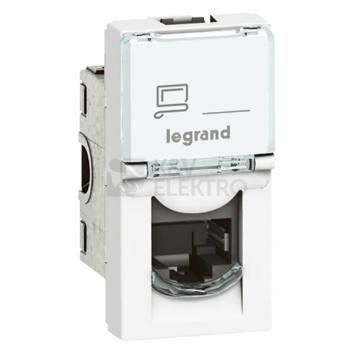 Legrand Mosaic bílá zásuvka RJ45 1M Cat. 6 FTP 76562