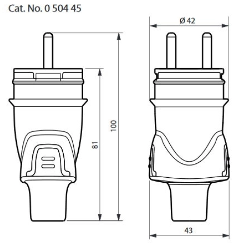 Legrand vidlice gumová 230V/16A 50445 (obrázek 5)