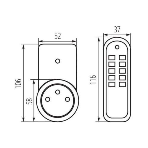 Dálkově ovládané zásuvky Kanlux APO TM-3 07980 (obrázek 3)