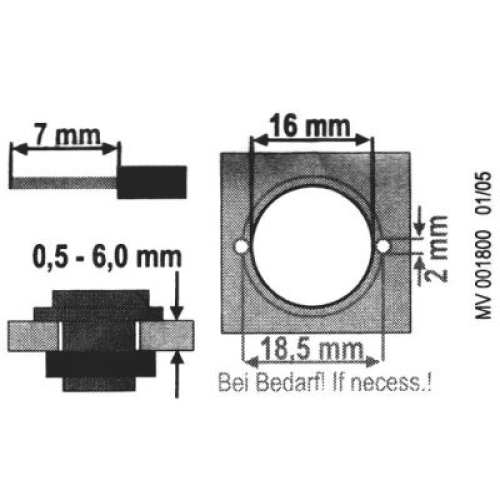 Tlačítko zvonkové GROTHE KS 2070 MS-GEB, leštěná mosaz 64131