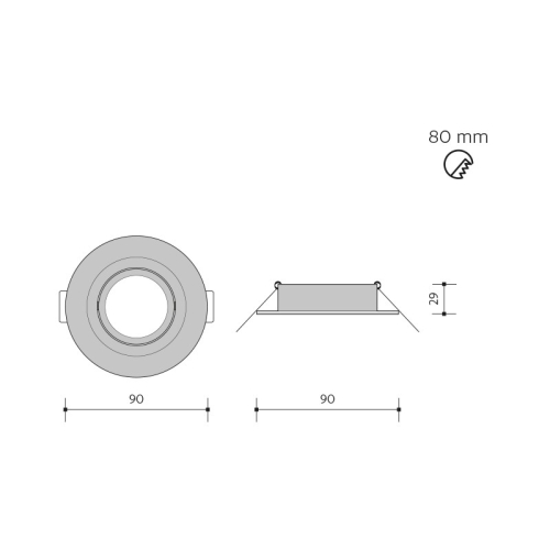 Podhledové svítidlo Panlux KVD-HR50/AL stříbrná