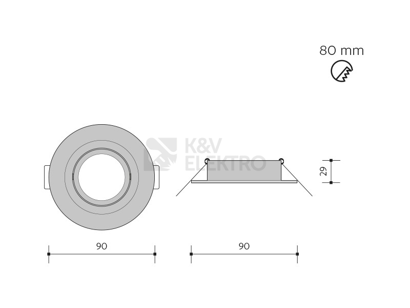 Obrázek produktu  Podhledové svítidlo Panlux KVD-HR50/AL stříbrná 1