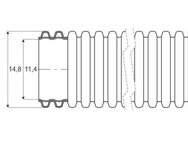 TRUBKA OHEBNA KOVOVA+PVC ECOPLAST PG9 (obrázek 3)