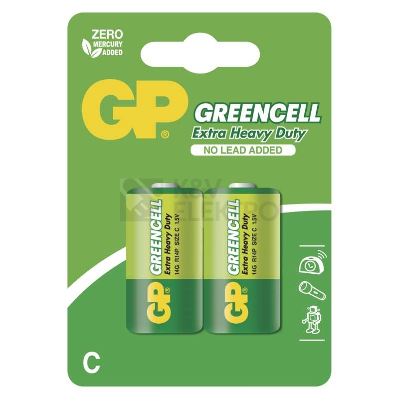 Obrázek produktu Baterie C GP R14 Greencell (blistr 2ks) 0