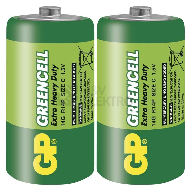 Obrázek produktu Baterie C GP R14 Greencell (blistr 2ks) 1