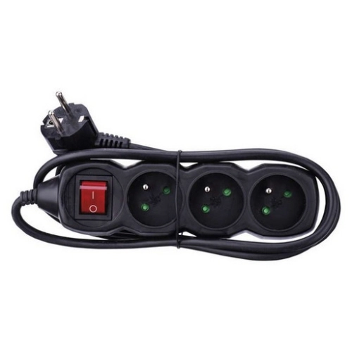Prodlužovací kabel EMOS 1,5m/3zásuvky s vypínačem černá PC1311 1902330150 (obrázek 4)