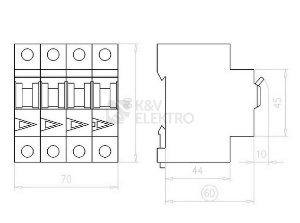 Obrázek produktu Proudový chránič s jističem EATON mRB6-16/3N/C/003-A 16A 30mA A 120660 1