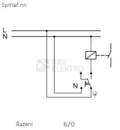 Obrázek produktu ABB Variant+ tlačítko č.6/0So, 6/0S IP54 šedá 3558N-C86511 S se svorkou N 1