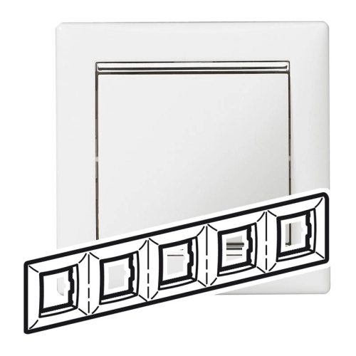 Legrand Valena pětirámeček stříbrný proužek 770495