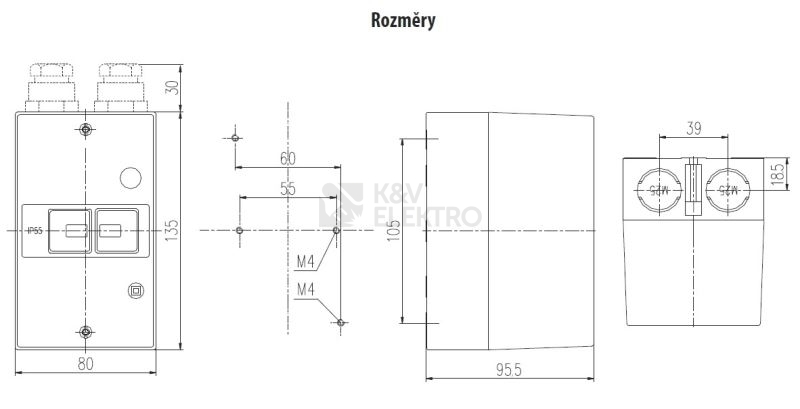 Obrázek produktu Izolační skříň OEZ OD-SM1E-K55 nástěnná montáž 1