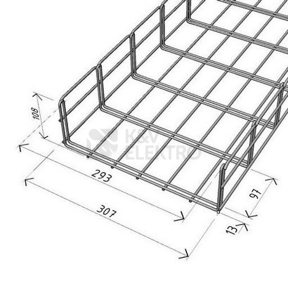 Obrázek produktu Kabelový žlab Arkys Merkur 2 300x100mm GZ 2m ARK-211250 1