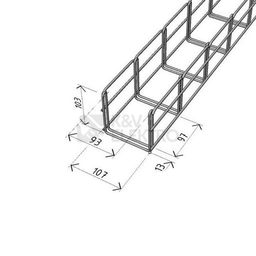 Obrázek produktu Kabelový žlab Arkys Merkur 2 100x100mm GZ 2m ARK-211210 1