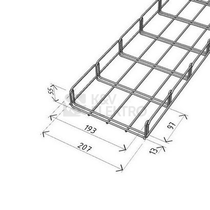 Obrázek produktu Kabelový žlab Arkys Merkur 2 200x50mm GZ 2m ARK-211140 1