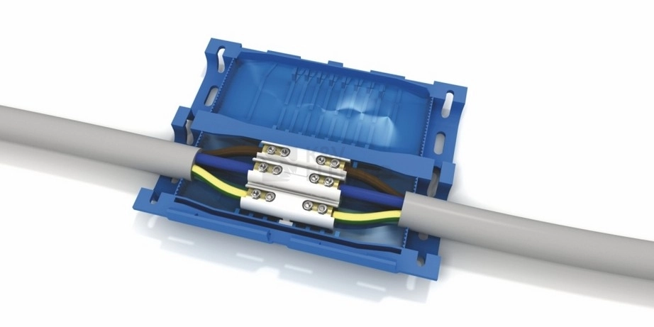 Obrázek produktu Kabelová spojka gelová SH0506 se svorkovnicí 3-5x(1,5-6mm2) pro Cu/Al, SHARK 506 1000529 3