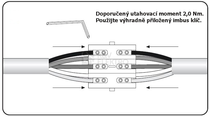 Obrázek produktu Kabelová spojka gelová SH0506 se svorkovnicí 3-5x(1,5-6mm2) pro Cu/Al, SHARK 506 1000529 5