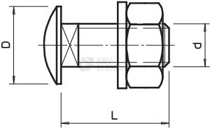 Obrázek produktu SROUB VRATOVY FRS 10X25 F 8.8 /6407560/ 1