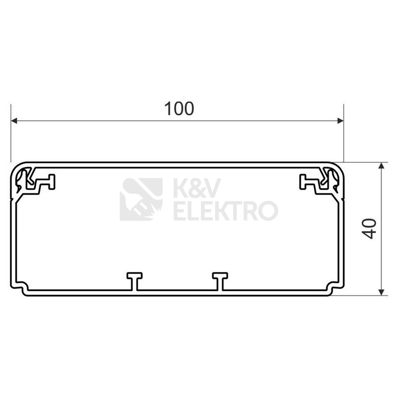 Obrázek produktu Parapetní žlab KOPOS EKD 100x40 HD 2m bílá 1