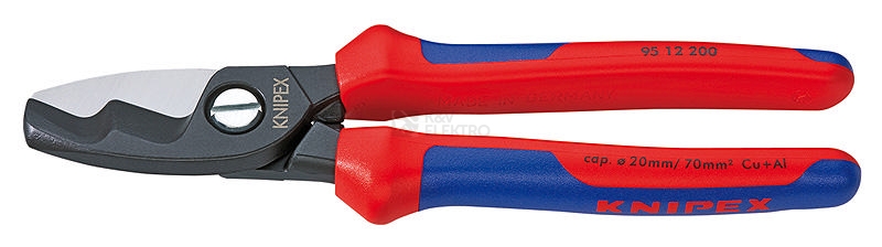 Obrázek produktu  Kabelové nůžky Knipex 95 12 200 200mm do průměru 20mm nebo 70mm2 0
