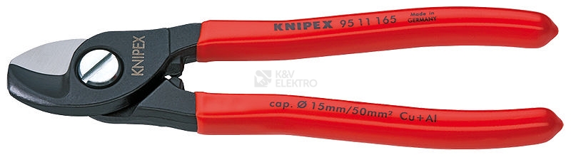 Obrázek produktu  Kabelové nůžky Knipex 95 11 165 165mm do průměru 15mm nebo 50mm2 0