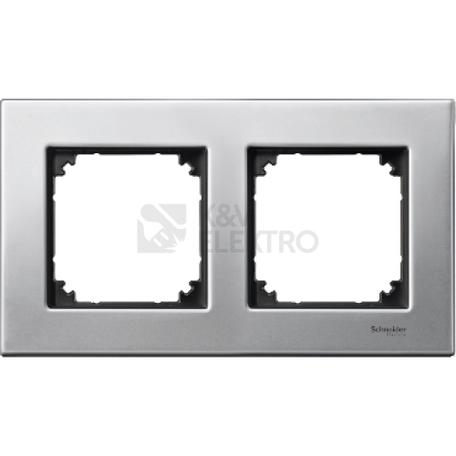 Schneider Merten M-Elegance dvojrámeček Platinum Silver