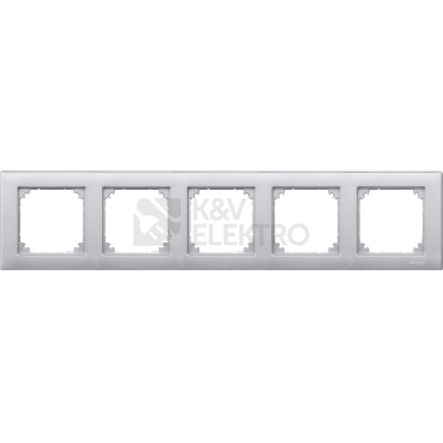Schneider Merten M-Plan pětirámeček Aluminium MTN486560