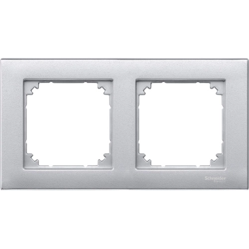 Schneider Electric Merten M-Plan dvojrámeček Aluminium MTN486260