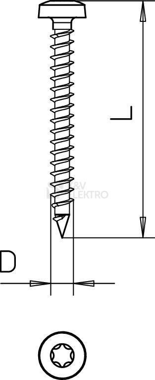 Obrázek produktu Šroub OBO Golden Sprint 4758T 4.0x30 3198036 (200ks) 2